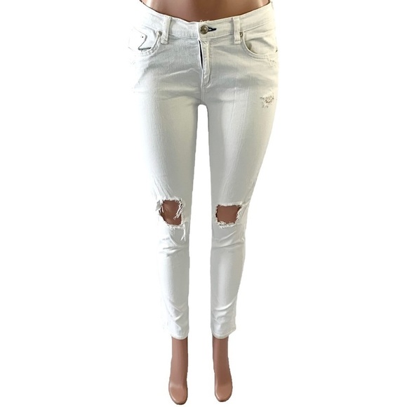 ZARA woman premium denim collection ripped distressed jeans women  4 - Picture 1 of 15